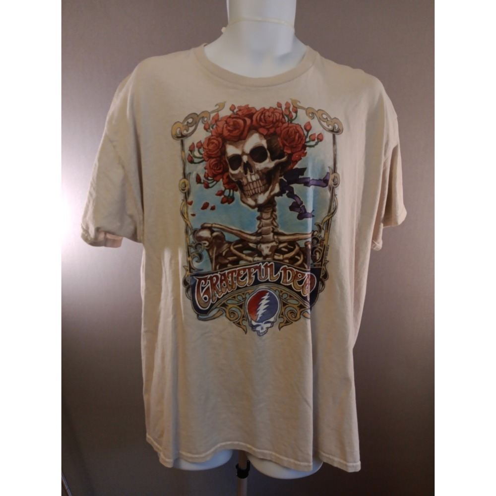 Y2K 2009 Grateful Dead Bertha Skeleton Liquid Blue T-shirt XL Grunge Graphic